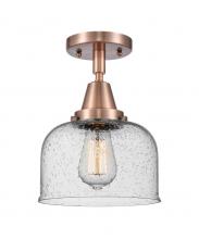 Innovations Lighting 447-1C-AC-G74 - Bell - 1 Light - 8 inch - Antique Copper - Semi-Flush Mount