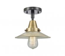 Innovations Lighting 447-1C-BAB-G2 - Halophane - 1 Light - 9 inch - Black Antique Brass - Semi-Flush Mount