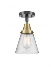 Innovations Lighting 447-1C-BAB-G64 - Cone - 1 Light - 6 inch - Black Antique Brass - Semi-Flush Mount