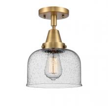 Innovations Lighting 447-1C-BB-G74 - Bell - 1 Light - 8 inch - Brushed Brass - Semi-Flush Mount