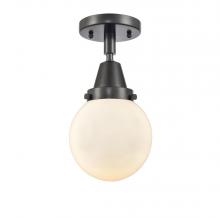 Innovations Lighting 447-1C-BK-G201-6 - Beacon - 1 Light - 6 inch - Matte Black - Semi-Flush Mount