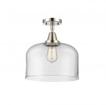 Innovations Lighting 447-1C-PN-G72-L - Bell - 1 Light - 12 inch - Polished Nickel - Semi-Flush Mount