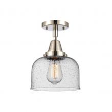 Innovations Lighting 447-1C-PN-G74 - Bell - 1 Light - 8 inch - Polished Nickel - Semi-Flush Mount
