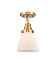 Innovations Lighting 447-1C-SG-G61 - Cone - 1 Light - 6 inch - Satin Gold - Semi-Flush Mount