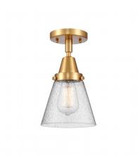 Innovations Lighting 447-1C-SG-G64 - Cone - 1 Light - 6 inch - Satin Gold - Semi-Flush Mount