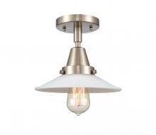 Innovations Lighting 447-1C-SN-G1 - Halophane - 1 Light - 9 inch - Brushed Satin Nickel - Semi-Flush Mount