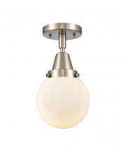 Innovations Lighting 447-1C-SN-G201-6 - Beacon - 1 Light - 6 inch - Brushed Satin Nickel - Semi-Flush Mount