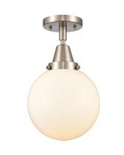Innovations Lighting 447-1C-SN-G201-8 - Beacon - 1 Light - 8 inch - Brushed Satin Nickel - Semi-Flush Mount