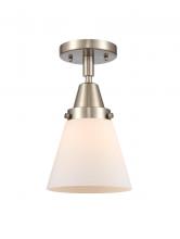 Innovations Lighting 447-1C-SN-G61 - Cone - 1 Light - 6 inch - Brushed Satin Nickel - Semi-Flush Mount