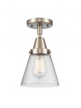 Innovations Lighting 447-1C-SN-G64 - Cone - 1 Light - 6 inch - Brushed Satin Nickel - Semi-Flush Mount