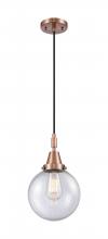Innovations Lighting 447-1P-AC-G204-8 - Beacon - 1 Light - 8 inch - Antique Copper - Mini Pendant