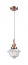 Innovations Lighting 447-1P-AC-G532 - Oxford - 1 Light - 8 inch - Antique Copper - Mini Pendant