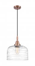 Innovations Lighting 447-1P-AC-G713-L - Bell - 1 Light - 12 inch - Antique Copper - Mini Pendant