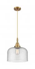Innovations Lighting 447-1P-BB-G74-L - Bell - 1 Light - 12 inch - Brushed Brass - Mini Pendant