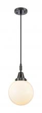 Innovations Lighting 447-1P-BK-G201-8 - Beacon - 1 Light - 8 inch - Matte Black - Mini Pendant