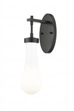 Innovations Lighting 451-1W-BK-G451-4GWH - Owego - 1 Light - 5 inch - Matte Black - Sconce