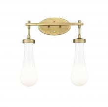Innovations Lighting 451-2W-BB-G451-4GWH - Owego - 2 Light - 17 inch - Brushed Brass - Bath Vanity Light