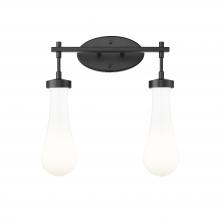 Innovations Lighting 451-2W-BK-G451-4GWH - Owego - 2 Light - 17 inch - Matte Black - Bath Vanity Light