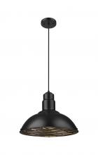 Innovations Lighting 455-1P-16BK - Langston - 1 Light - 16 inch - Matte Black - Cord hung - Pendant