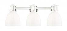 Innovations Lighting 464-3W-PN-G464D-7GW - Lawton Bell - 3 Light - 27 inch - Polished Nickel - Bath Vanity Light
