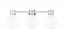 Innovations Lighting 464-3W-SN-G464B-7GW - Lawton Sphere - 3 Light - 27 inch - Brushed Satin Nickel - Bath Vanity Light