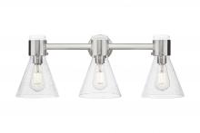 Innovations Lighting 464-3W-SN-G464C-7SDY - Lawton Cone - 3 Light - 27 inch - Satin Nickel - Bath Vanity Light