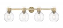 Innovations Lighting 464-4W-BB-G464B-7SDY - Lawton Sphere - 4 Light - 27 inch - Brushed Brass - Bath Vanity Light