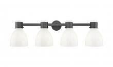 Innovations Lighting 464-4W-BK-G464D-7GW - Lawton Bell - 4 Light - 27 inch - Matte Black - Bath Vanity Light