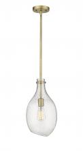 Innovations Lighting 493-1S-BB-G554-9 - Norwalk - 1 Light - 9 inch - Brushed Brass - Stem hung - Mini Pendant