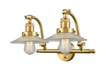 Innovations Lighting 515-2W-SG-G2 - Halophane - 2 Light - 18 inch - Satin Gold - Adjustable Bath Vanity Light
