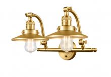 Innovations Lighting 515-2W-SG-M4-SG - Railroad - 2 Light - 18 inch - Satin Gold - Adjustable Bath Vanity Light
