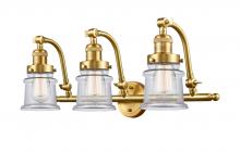 Innovations Lighting 515-3W-SG-G182S-LED - Canton - 3 Light - 28 inch - Satin Gold - Adjustable Bath Vanity Light