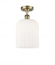 Innovations Lighting 516-1C-AB-G559-8GWH - Bridal Veil - 1 Light - 5 inch - Antique Brass - Semi-Flush Mount