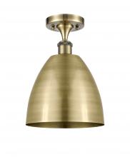 Innovations Lighting 516-1C-AB-MBD-9-AB - Bristol - 1 Light - 9 inch - Antique Brass - Semi-Flush Mount
