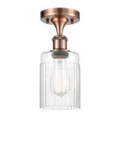 Innovations Lighting 516-1C-AC-G342 - Hadley - 1 Light - 5 inch - Antique Copper - Semi-Flush Mount