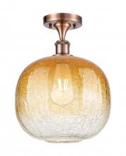 Innovations Lighting 516-1C-AC-G481-10AM - Brookhaven Sphere - 1 Light - 11 inch - Antique Copper - Semi-Flush Mount