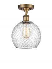 Innovations Lighting 516-1C-BB-G122-8CSN - Farmhouse Chicken Wire 1 Light Semi-Flush Mount