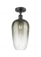 Innovations Lighting 516-1C-BK-G484-7SL - Brookhaven Flute - 1 Light - 7 inch - Matte Black - Semi-Flush Mount