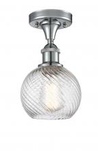 Innovations Lighting 516-1C-PC-G1214-6 - Small Twisted Swirl 1 Light Semi-Flush Mount part of the Ballston Collection