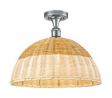 Innovations Lighting 516-1C-PC-NBD2-16-NAT - Bristol Natural II - 1 Light - 16 inch - Polished Chrome - Semi-Flush Mount