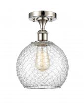 Innovations Lighting 516-1C-PN-G122-8CSN - Farmhouse Chicken Wire 1 Light Semi-Flush Mount