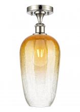 Innovations Lighting 516-1C-PN-G484-7AM - Brookhaven Flute - 1 Light - 7 inch - Polished Nickel - Semi-Flush Mount