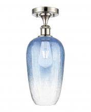 Innovations Lighting 516-1C-PN-G484-7SB - Brookhaven Flute - 1 Light - 7 inch - Polished Nickel - Semi-Flush Mount