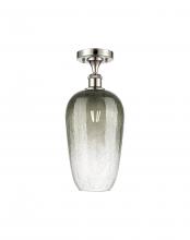 Innovations Lighting 516-1C-PN-G484-7SL - Brookhaven Flute - 1 Light - 7 inch - Polished Nickel - Semi-Flush Mount