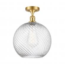 Innovations Lighting 516-1C-SG-G1214-12 - Athens Twisted Swirl - 1 Light - 12 inch - Satin Gold - Semi-Flush Mount