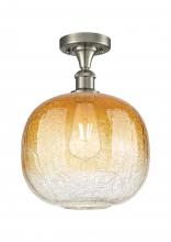 Innovations Lighting 516-1C-SN-G481-10AM - Brookhaven Sphere - 1 Light - 11 inch - Brushed Satin Nickel - Semi-Flush Mount