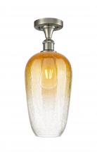 Innovations Lighting 516-1C-SN-G484-7AM - Brookhaven Flute - 1 Light - 7 inch - Brushed Satin Nickel - Semi-Flush Mount