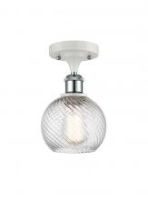 Innovations Lighting 516-1C-WPC-G1214-6 - Small Twisted Swirl 1 Light Semi-Flush Mount part of the Ballston Collection