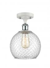 Innovations Lighting 516-1C-WPC-G122-8CSN - Farmhouse Chicken Wire 1 Light Semi-Flush Mount