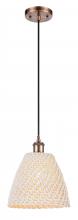 Innovations Lighting 516-1P-AC-NBD-9-NAT - Bristol Natural - 1 Light - 6 inch - Antique Copper - Cord hung - Mini Pendant